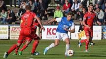 Ústečtí fotbalisté (červení) prohráli na hřišti Táborska 0:2.