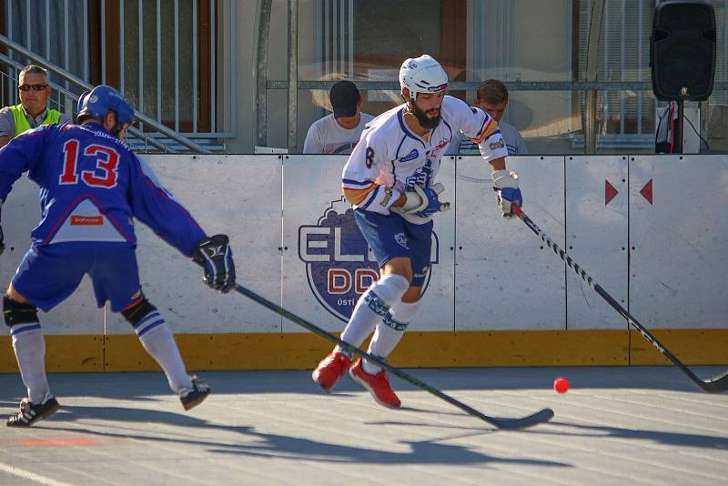 Elba DDM Ústí n. L. - Most 9:0, hokejbal, Crossdock extraliga 2019/2020. Lukáš Soukup