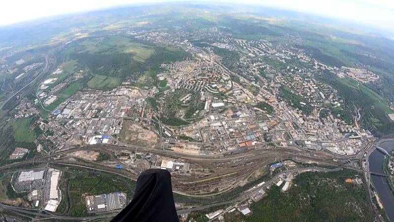 Ústí je z nebe krásné. Podívejte se na Dobětice, Labe a centrum krajské metropole.