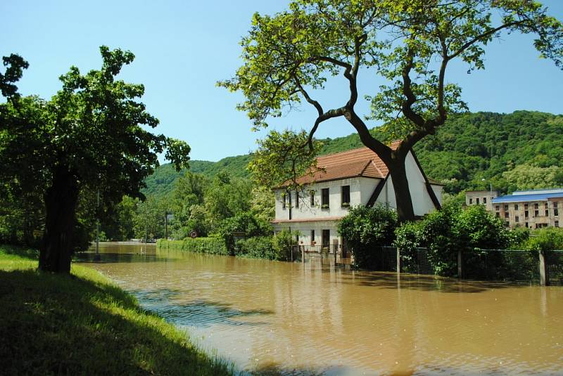 Voda v Ústí nad Labem, středa 5. června 2013.