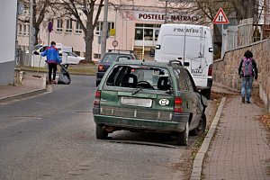 Vrak automobilu v Ústí nad Labem