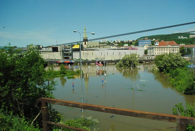 Voda v Ústí nad Labem, středa 5. června 2013.