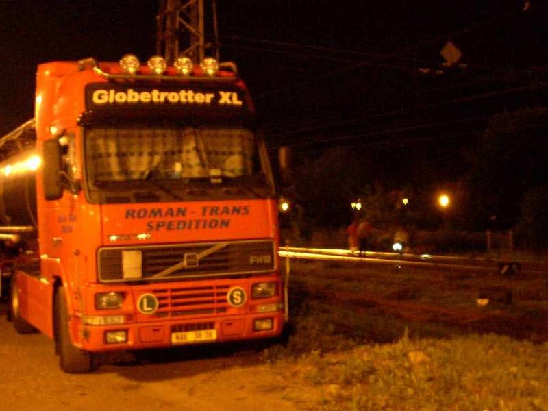 Nehoda se stala pár metrů od dočasného parkoviště kamionů