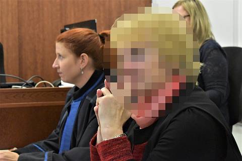 Obžalovaná Hana Š. u Okresního soudu v Ústí nad Labem 29. listopadu 2022.