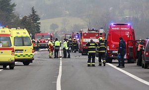 Tragická dopravní nehoda u obce Povrly mezi Ústím a Děčínem