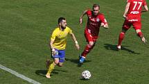 Fotbalisté Zlína (ve žlutých dresech) se v reprezentační přestávce utkali se Sigmou Olomouc.