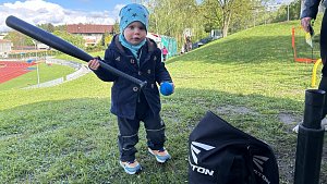 Vyzkoušet si baseball v rámci otevřených sportovišť přišly ve Zlíně i tříleté děti