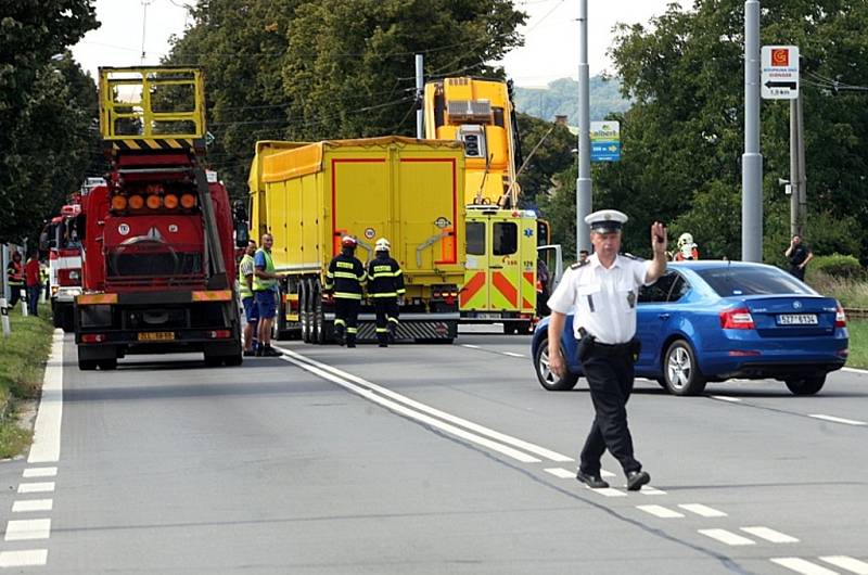 Havárie trolejbusu v Otrokovicích.