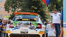 Barum Czech Rally Zlín 2017 start na náměstí Míru ve Zlíně