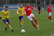 Fotbalisté Zlína (žluté dresy) v prvním zápase zimní Tipsport ligy podlehli Zbrojovce Brno 0:2.