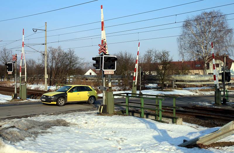 Železniční přejezd km 151 na  Halenkovice v Napajedlích.