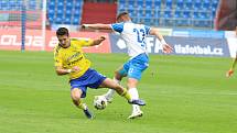 Fotbalisté Zlína (žluté dresy) v sobotním zápase 3. kola FORTUNA:LIGY vyzvali ostravský Baník.