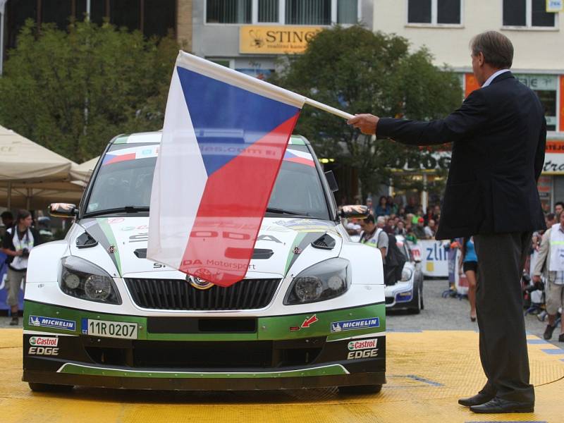 Start 42. Barum rally na náměstí Míru ve Zlíně  