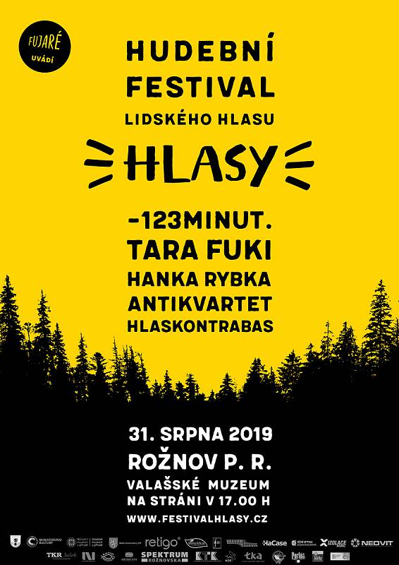 Festival Hlasy se uskuteční 31. srpna 2019 v Rožnově pod Radhoštěm, amfiteátru na Stráni ve Valašském Muzeu v přírodě.