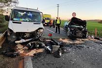 Čtyři zraněné si vyžádala pondělní nehoda osobního auta a dodávky u Fryštáku, místní části Žabárna.