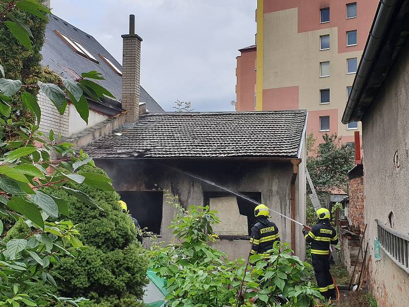 Požár rodinného domu v Otrokovicích.
