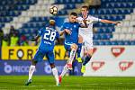 Zápas čtvrtfinále MOL Cupu mezi týmy FC Slovan Liberec a FC Fastav Zlín se odehrál 5. dubna na libereckém stadionu U Nisy. Na snímku uprostřed Roman Potočný.