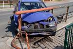 Nehoda Opelu Corsa ve Slavičíně 