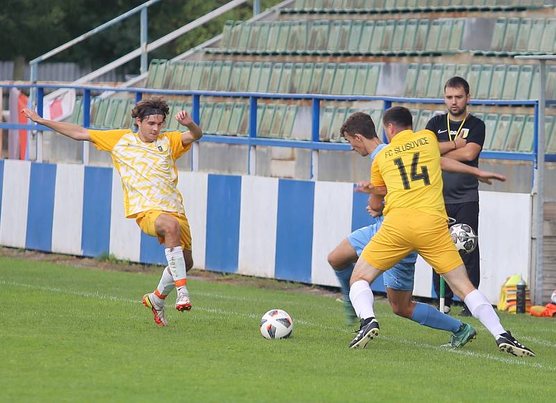 Fotbalisté Slušovic "B" doma zvítězili nad Chropyní 2:0.