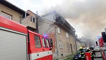 Požár domu ve Zlíně-Malenovicích