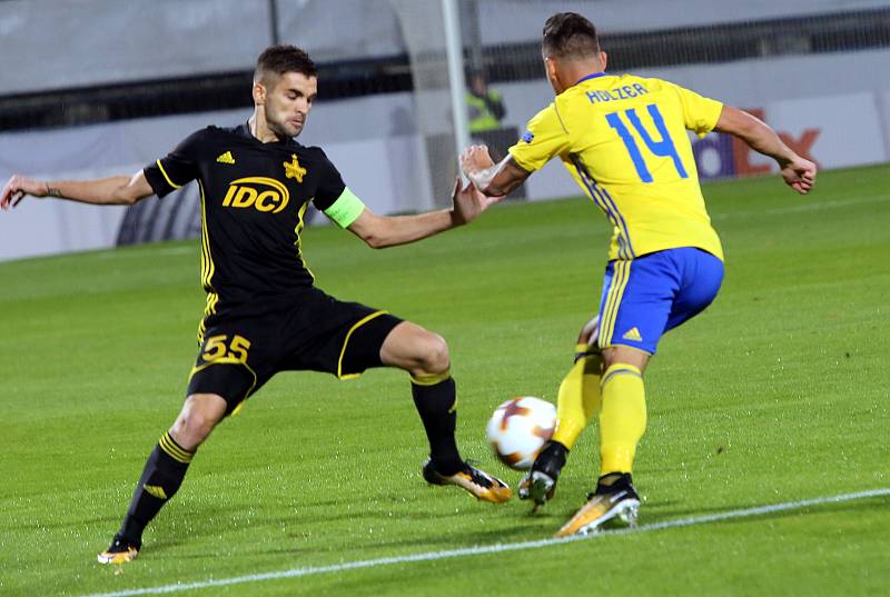 Zápas Evropské ligy FC FASTAV Zlín - FC Sheriff Tiraspol na Andrově stadionu v Olomouci