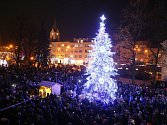Rozsvícení vánočního stromu na náměstí Míru ve Zlíně.