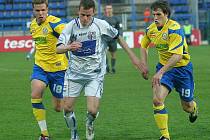 Fotbalisté Ústí nad Labem (v bílém) nečekaně vyhráli ve Zlíně 2:1.