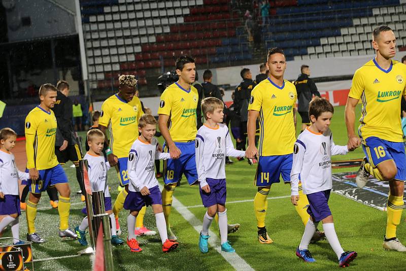 Zápas Evropské ligy FC FASTAV Zlín - FC Sheriff Tiraspol na Andrově stadionu v Olomouci
