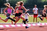 Odznak Všestrannosti Olympijských Vítězů krajské kolo na atletickém stadionu TJ Jiskra. Sprint 60 m