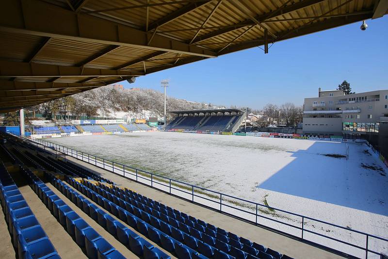 Fotbalový stadion ve Zlíně.