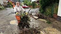 Trnava na Zlínsku po bleskové povodni, 1. červenec 2011