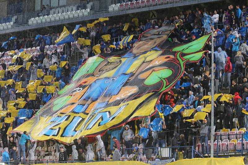 Zápas Evropské ligy FC Zlín vs. FC Sheriff na Andrově stadionu v Olomouci