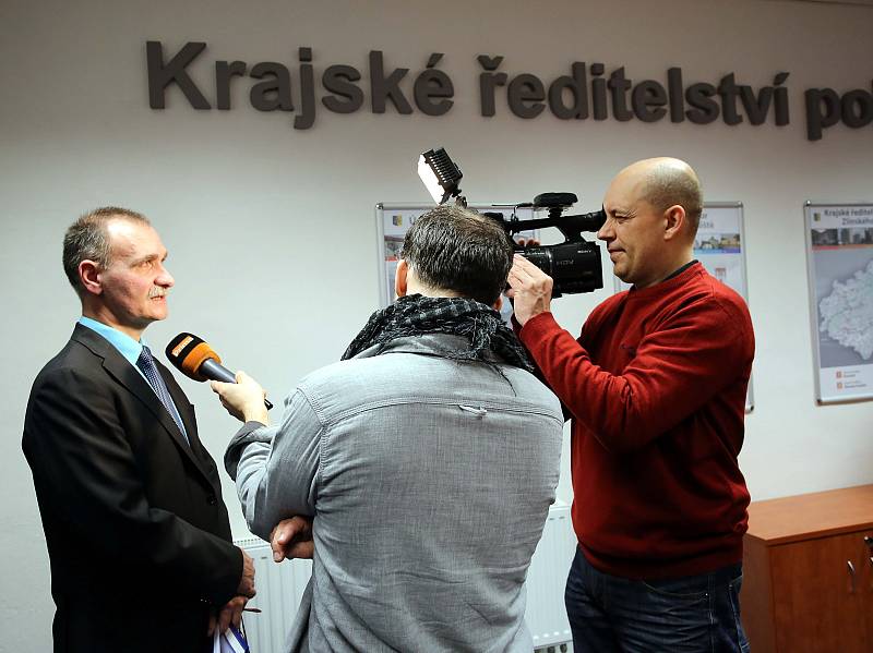 Tisková konference  policie ČR  ve Zlíně.