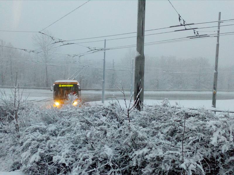 Dopravní situace ve Zlíně 28. 1. 2019