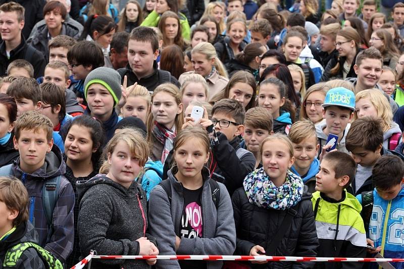 Návštěva prezidenta Miloše Zemana ve Zlínském kraji.  Slavičín.