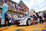 Barum Czech Rally Zlín 2017 start na náměstí Míru ve Zlíně