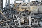 Hořel autobazar ve Slavičíně, prý nebyl pojištěn