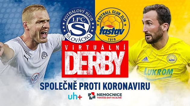 Fotbalové ligové kluby FC Fastav Zlín a 1. FC Slovácko se postavily na stejnou stranu barikády a společně uspořádají virtuální charitativní krajské derby, které se uskuteční v pátek 1. května od osmnácti hodin.