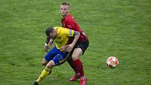 Zlín - Zápas skupiny o záchranu FORTUNA:LIGY mezi FC Fastav Zlín a SFC Opava. Matěj Hrabina (SFC Opava).