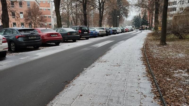 Mrznoucí déšť se sněhem ve Zlíně 3. 12. 2020