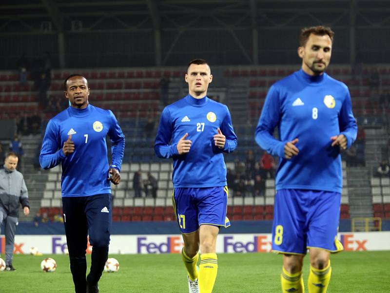 Fotbal FC FASTAV Zlín - FC Kodaň. rozcvičení před zápasem