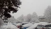 Sněžení ve Zlíně 28. 1. 2019