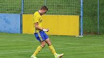 Fotbalisté Zlína B (žluté dresy) v 5. kole MSFL přehráli Znojmo 4:0. Foto: Jan Zahnaš