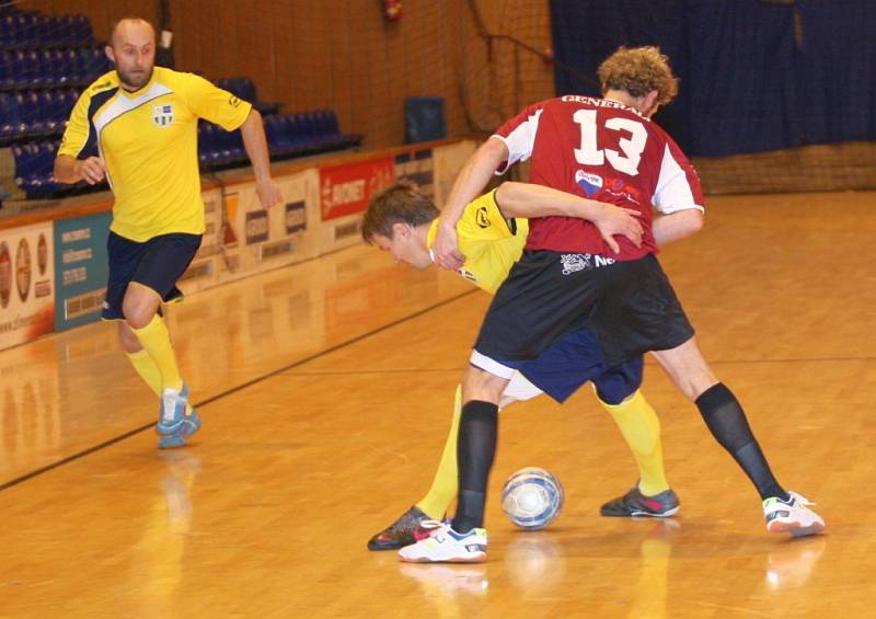 Sálový fotbal, I. liga, Zlín (žlutí) - Jilemnice.