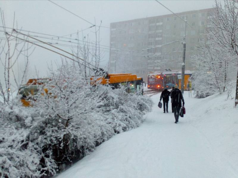 Dopravní situace ve Zlíně 28. 1. 2019