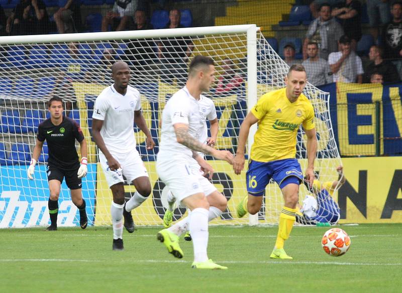 Fotbalisté Zlína (ve žlutých dresech) ve 3. kole FORTUNA:LIGY hostili Slovan Liberec.