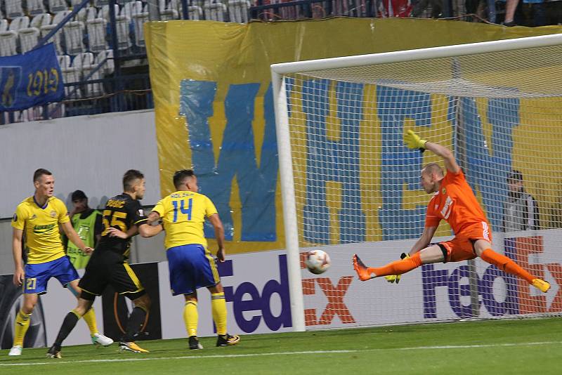 Zápas Evropské ligy FC FASTAV Zlín - FC Sheriff Tiraspol na Andrově stadionu v Olomouci