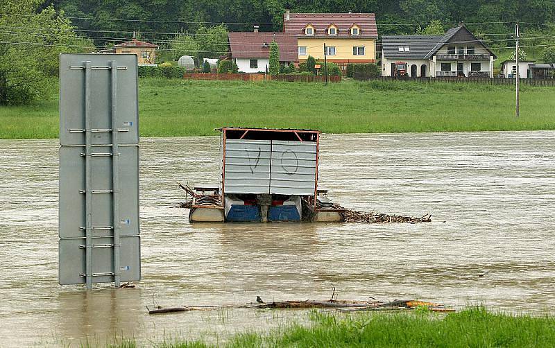 Povodňová situace v Otrokovicích dne 18.5.2010.