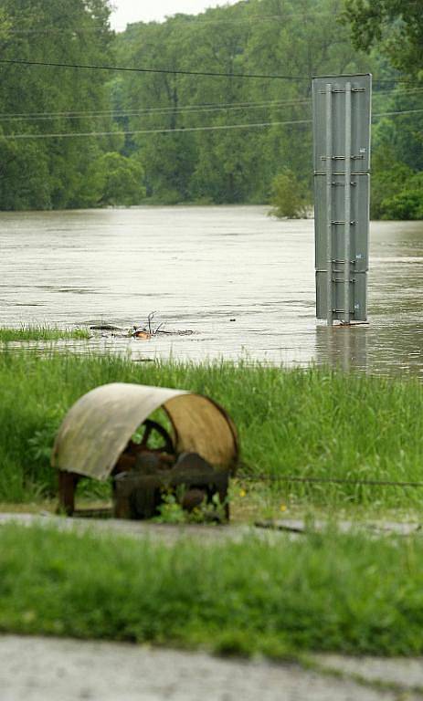 Povodňová situace v Otrokovicích dne 18.5.2010.