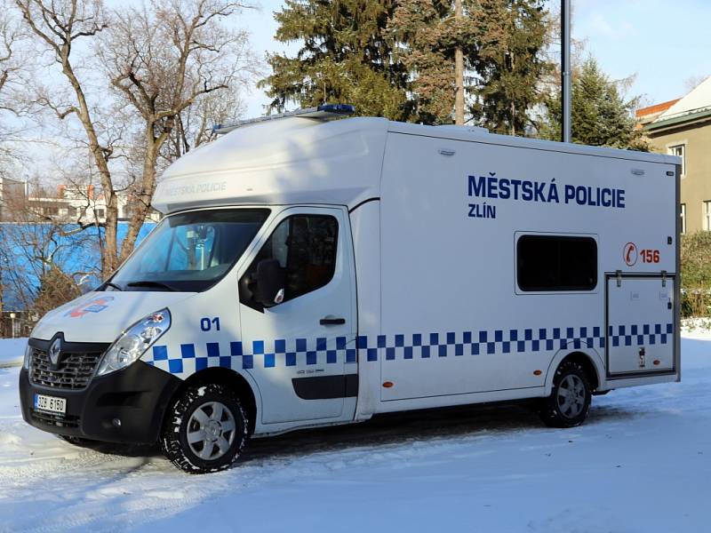 Mobilní služebna Městské policie Zlín.